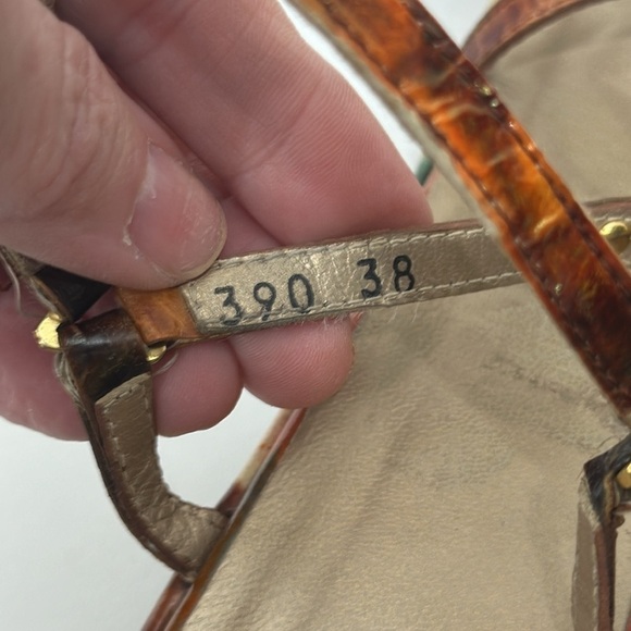 Stuart Weitzman Strappy wedge sandals orange and blue size 38 - Picture 6 of 13